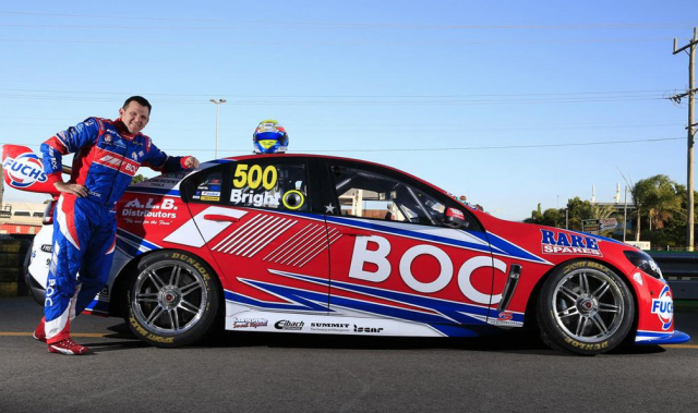 Jason Bright with the livery he'll campaign this weekend