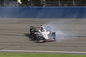 Will Power received a $25,000 fine after shoving an official following his crash at Fontana last weekend