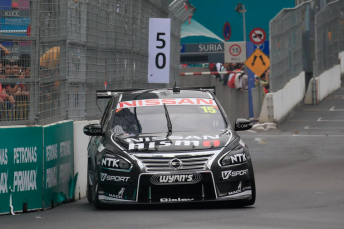 Kelly struggled with front-locking during the wet session