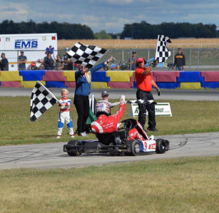 Scott Dixon takes victory in the third annual Dan Wheldon Memorial Challenge pro-am kart race