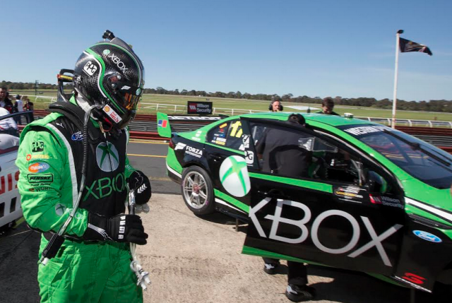 Ambrose steps out of the car during the midday session
