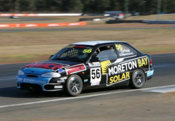 Grice aboard the Excel at Queensland Raceway
