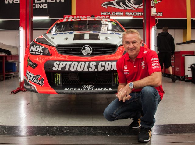 Russell Ingall at the HRT's workshop in Clayton, Melbourne