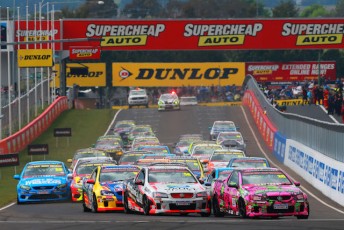 Rhys McNally holding out the field in the V8 Utes