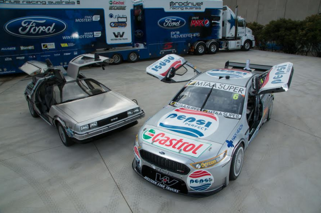 The Prodrive V8 Supercar with an original DeLorean
