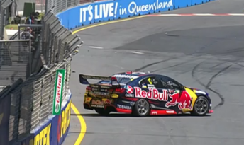 Whincup's spin at the exit of the first chicane