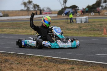 Reece Sidebottom took out the KF3 Junior Australian Title in Geelong (PIC: Cooper's Photography)