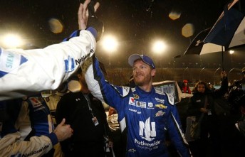 Earnhardt Jr. the "rain man" in the desert