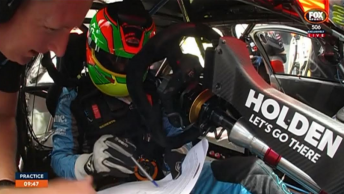 Dumbrell signing forms mid-session