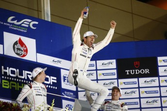 Mark Webber and Brendon Hartley (left) were honoured for their FIA WEC achievement at the BRDC Awards