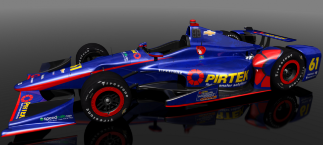 The Pirtek Dallara-Chevrolet that Brabham will drive at Indy