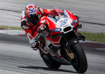 Casey Stoner aboard the factory Ducati