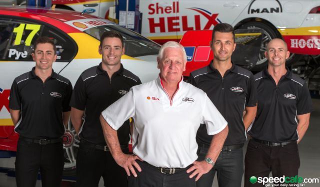 Dick Johnson with his four drivers