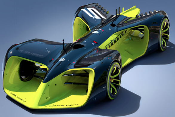 The first image of the new driverless car to run in the Roborace category