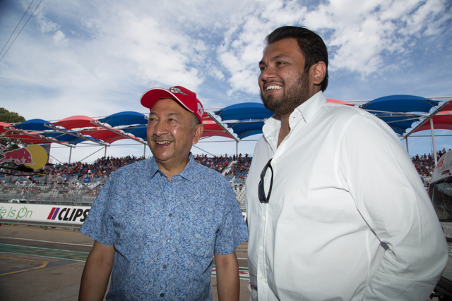 HRH Tunku Naquiyuddin, the Royal Patron of the KL City 400 with City Motorsports chief executive Faizal Moulana