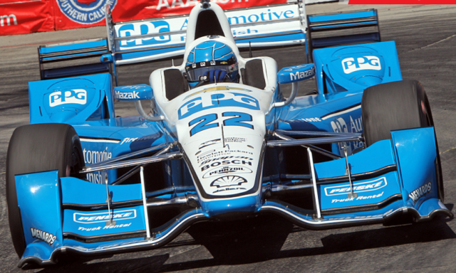 Simon Pagenaud has scored his maiden Team Penske and Long Beach win