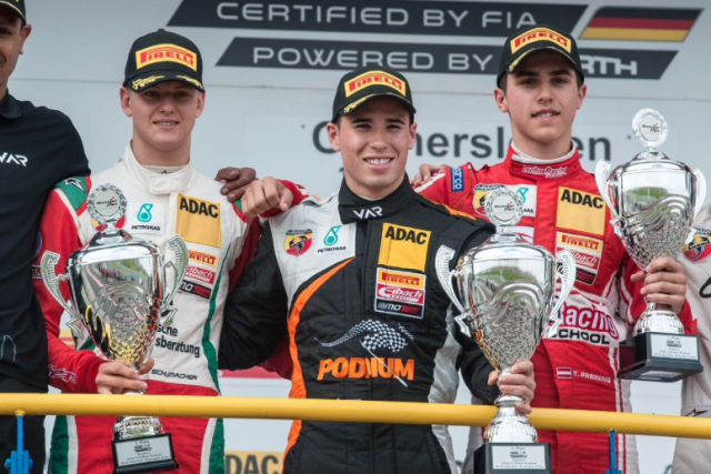 Joey Mawson celebrates victory in Oschersleben
