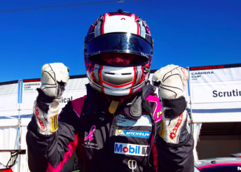 Mitchell Gilbert celebrates victory