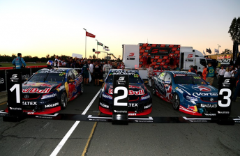 Triple Eight scored a 1-2-3 in Race 16 at Queensland Raceway