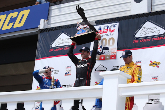 Will Power celebrates his 29th career win at Pocono