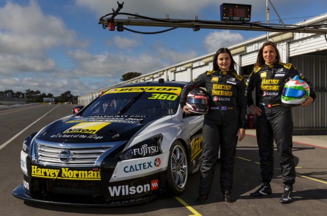 De Silvestro with co-driver Renee Gracie