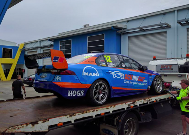 The #12 Ford leaving Pace this morning